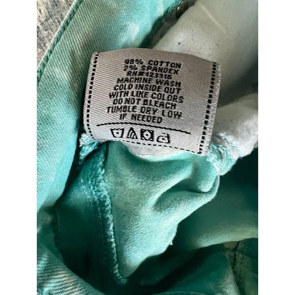 Iris Jeans Modern Vintage Light Teal Acid Wash Skinny Jeans Size 5 - Picture 6 of 9